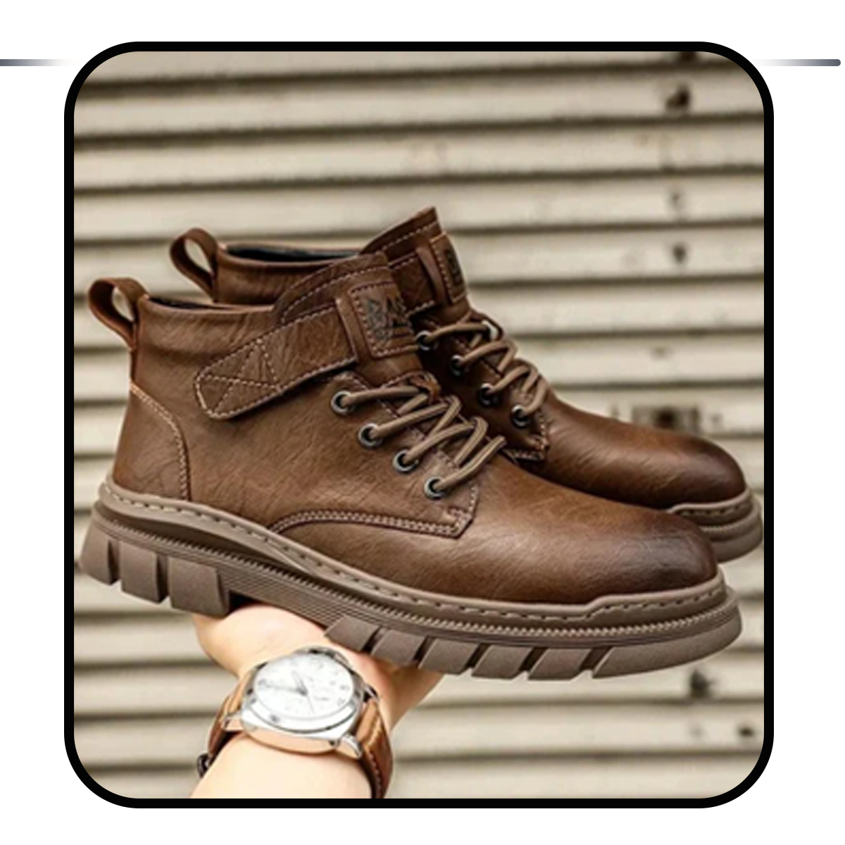 Bota Masculina Vanguard em Couro 100% Legítimo + Brindes: Cinto de Couro, Carteira e Relógio